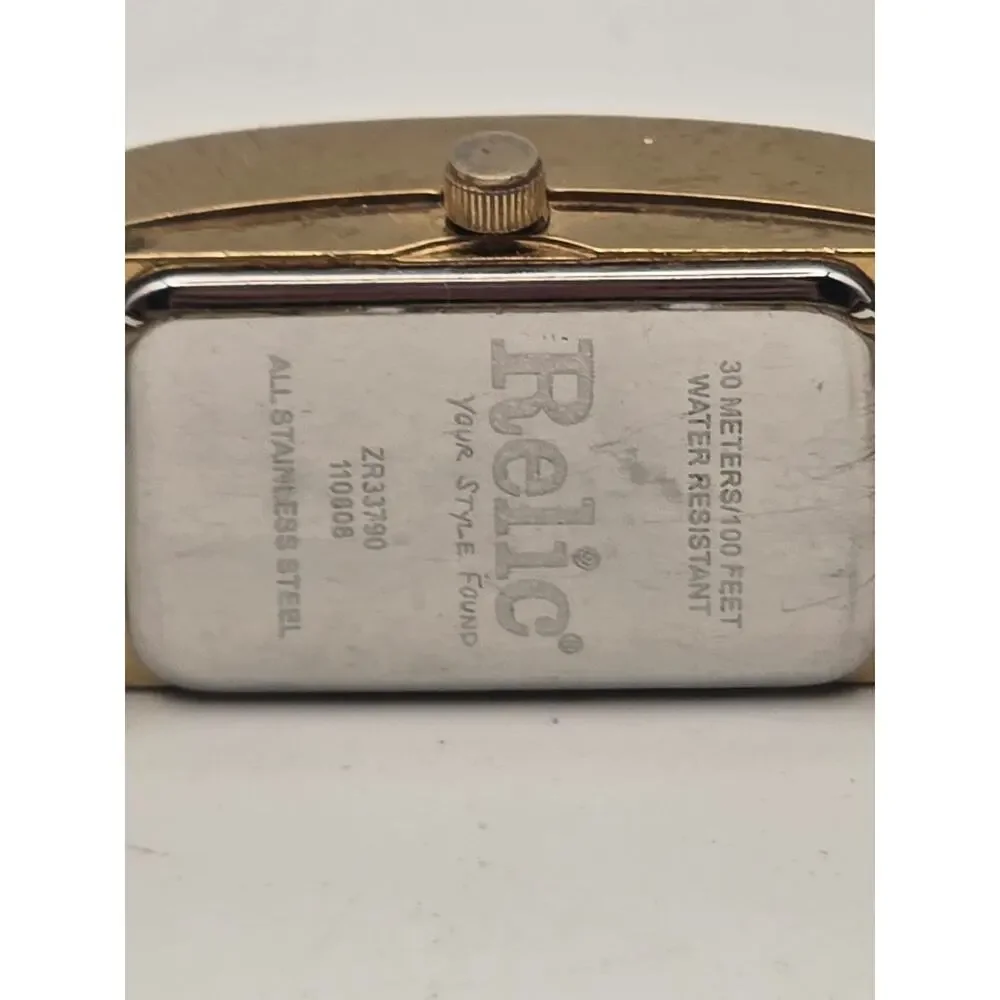 Relic by Fossil Gold Tone Crystal Quartz Watch ZR33790